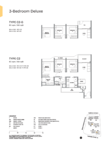 Type C2, C2-G (3b, 861sqft)
