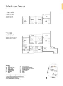 Type C3, C3-G (3b, 872sqft)