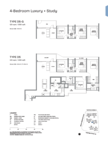 Type D5, D5-G (4b+ST+Study, 1389sqft)